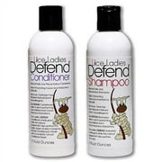 Lice Ladies Kids Lice Prevention Shampoo & Conditioner Set Daily Defense Against Lice & Super Lice; Natural, Non-Toxic Formula; Professional-Grade Lice Away; Safe for Daily Use; 8oz Two Bottle Set
