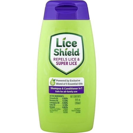 Lice Shield Shampoo & Conditioner in 1, Repels Lice and Super Lice, 10 fl oz
