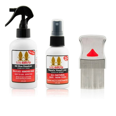 Lice Sisters Non-Toxic Lice Treatment and Prevention Kit With Comb, Small