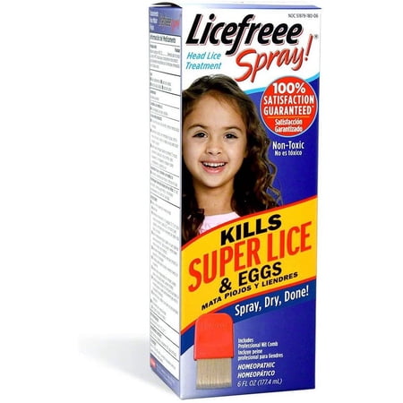 LiceFreee! Lice Killing Hair Spray 6 oz (Pack of 2)