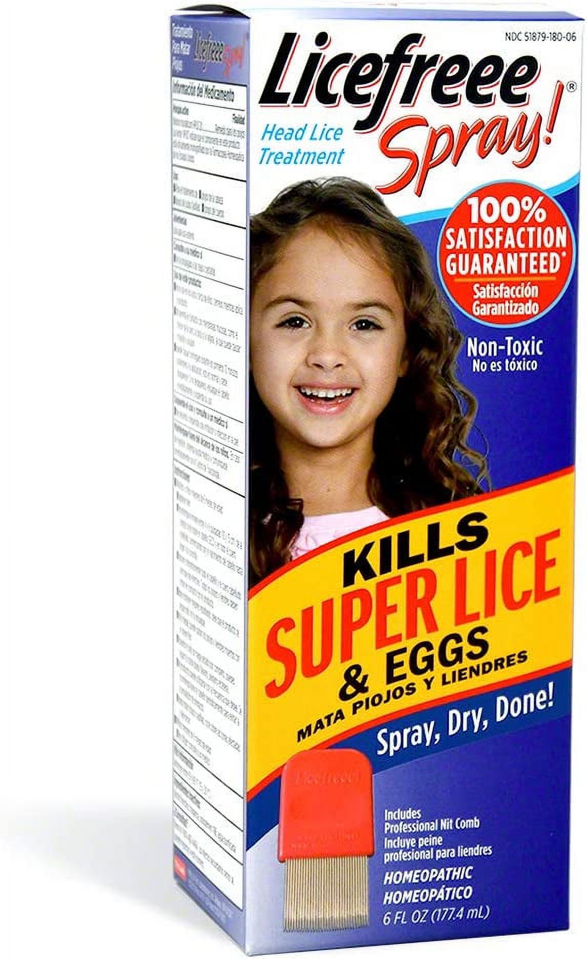 Licefreee Spray, Tec Labs Head Lice Spray, 6 Fl Oz, Includes