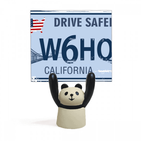 Licence Plate USA American Pattern Memo Holder Cartoon Animal Panda Stand Decoration