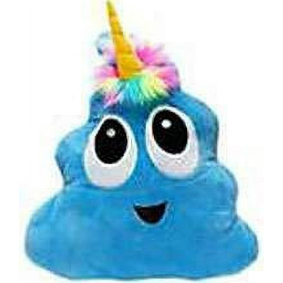 License 2 Play 00718 Blue Poonicorn 16 inch Plush Pillow