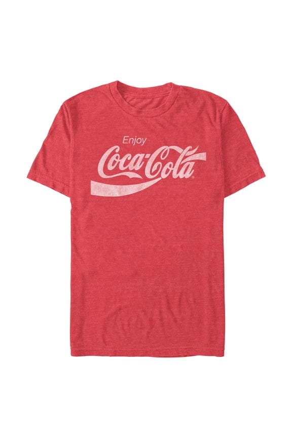 Mens Coca Cola Enjoy Classic Logo Distressed T Shirt