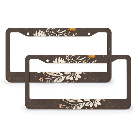 License Plate Cover Happy Mothers Day With Love And Flowers Spring Funny License Plates 2 Pack Happy Mother's Day Letters with Beautiful Flower Metal License Plate Frames for Women Men US Vehicles