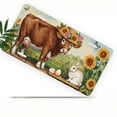 thumbnail image 1 of License Plate, Cow and Rabbit in Spring Scene Decorative Front,Personalized Stainless Steel License Plate Cover For Men Women,12.2" X 6.2", 1 of 6