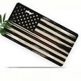 thumbnail image 1 of License Plate, Distressed Thin Red Line Flag Decorative Front,Personalized Stainless Steel License Plate Cover For Men Women,12.2" X 6.2", 1 of 6