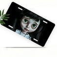 thumbnail image 1 of License Plate, Doll Portrait Decorative Front,Personalized Stainless Steel License Plate Cover For Men Women,12.2" X 6.2", 1 of 6