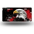 thumbnail image 1 of License Plate,Eagle Head with "Made in the USA" Decorative Front,Personalized Stainless Steel License Plate Cover For Men Women,12.2" X 6.2", 1 of 7