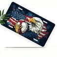 thumbnail image 1 of License Plate, Eagle with Rugby Ball Decorative Front,Personalized Stainless Steel License Plate Cover For Men Women,12.2" X 6.2", 1 of 6