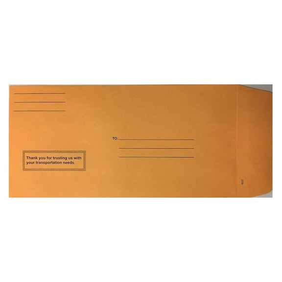 License Plate Envelopes Preprinted Self Seal 100 Quantity XLMD