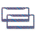 thumbnail image 1 of License Plate Frame America USA Rustic Red White Blue Stripes Stars Car Front License Plate Frame 2 Pieces 4th of July Independence Memorial Day Patriotic Aluminum License Plate Frames for Men/Women, 1 of 6