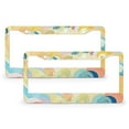 thumbnail image 1 of License Plate Frame Attractive Bright And Colorful Abstract Pattern Auto Car Accessories Tag 2 Pack Abstract Art Watercolor Paint Metal License Plate Frames Car Accessories US Canada Standard, 1 of 6