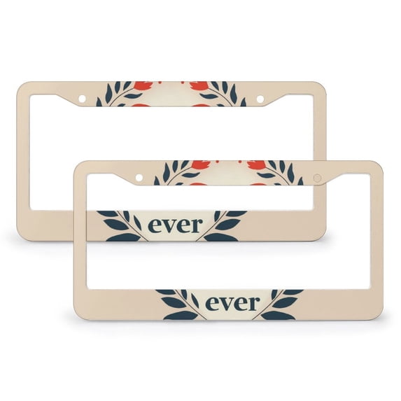 License Plate Frame Best Mom Ever Car License Plate Frame 2 Pack Grandma Gifts for Mother's Day Quality Aluminum License Plate Cover Gift for Dad