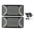 License Plate Frame Cover Set Standard Fit Smoky UV Resistant Protector Exterior for Car Truck