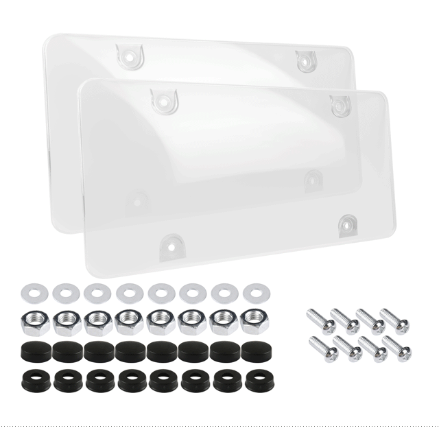 License Plate Frame Cover Shield Transparent Kit For Car Truck(12" X 6