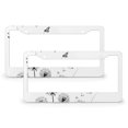 thumbnail image 1 of License Plate Frame Dandelions With Butterflies Car License Plate Frame 2 Pack Ink Painting Black Dandelion Butterflies Aluminum License Plate Frames for Girl Women Men Vehicles, 1 of 6