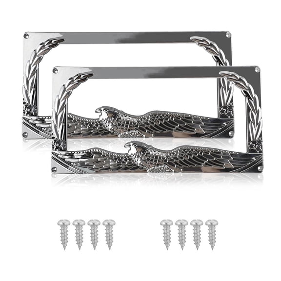 KINGWOLF 2Pack License Plate Frame Eagle Fierce Design