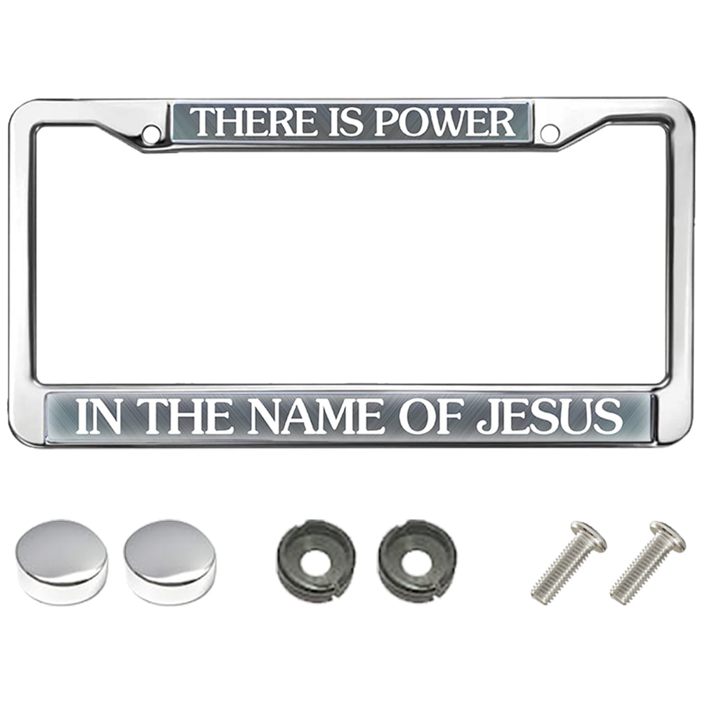 Jesus Is Coming License Plate Frame – Stainless Steel With Fish Symbol, Anti-Theft Screws, Fits US/CA Plates - View #14