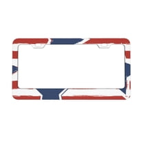 License Plate Frame Metal Car Accessories License Plate Cover Fits Standard U.S. Vehicles 12.3x6.3 Inches for Men Women Gift Flat Hole American Flag Stars