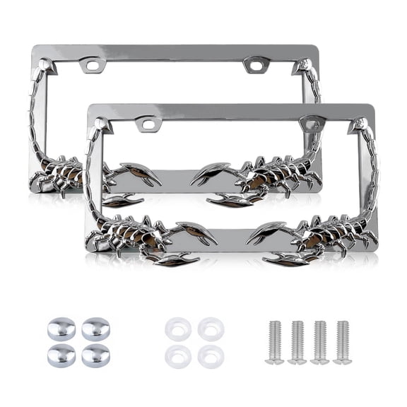 KINGWOLF 2Pack License Plate Frame Scorpion Design