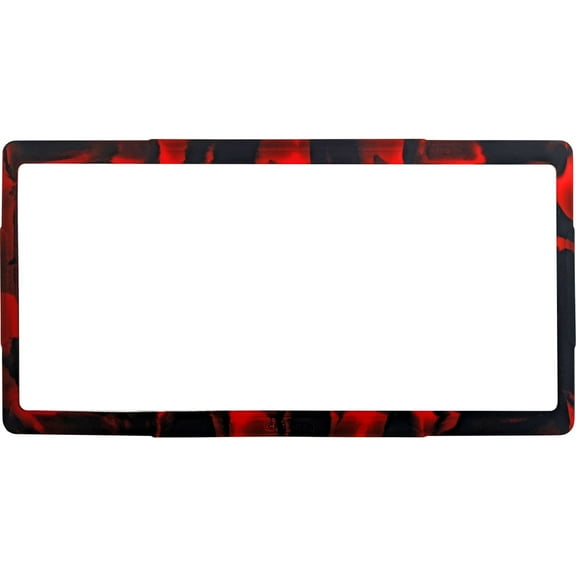 License Plate Frame - Silicone Red/Black