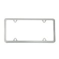 thumbnail image 1 of License Plate Frame Stainless Steel Car Front Rear License Plate Holder 4 Hole Black 1 Pc Mirror Triangle Square Hole Narrow Frame, 1 of 7