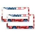 thumbnail image 1 of License Plate Frame Stars And Stripes American Flag Truck License Plate Cover Frame 2 Pcs Set Patriotic July 4th Quality Aluminum License Plate Cover for Women Men Auto Decoration Hardware, 1 of 6