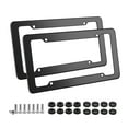 License Plate Frame with Screw Caps Cover Kit Universal Fit Easy