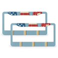 thumbnail image 1 of License Plate Frames American Flag Design Popsicles Funny License Plates 2 Pack Patriotic July 4th Metal License Plate Frame for Us Standard Vehicles, 1 of 6