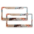 thumbnail image 1 of License Plate Frames Bird And Floral Funny License Plates 2 Pcs Set Animal Retro Flying Birds Quality Aluminum Metal License Plate Frame Fits All Car, 1 of 6