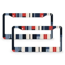 License Plate Frames Black And Red Merry Christmas Piano Keys License Plate Frame License Plate Shield Frame 2 PCS Rustic Country Holiday Stainless Aluminum License Plate Cover for Women Men