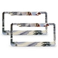 thumbnail image 1 of License Plate Frames Farm Red American Farmhouse Car Accessories 2 PCS Winter Holiday Aluminum License Plate Cover for Us Standard Vehicles, 1 of 6