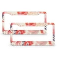 thumbnail image 1 of License Plate Frames Roosters with Pink Flowers Car Tags Frames Holder 2 Pack Chicken Coop Retro Vintage Quality Aluminum Metal License Plate Frame for Women Men US Vehicles 12.2 X 6.3 inch, 1 of 6