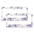 thumbnail image 1 of License Plate Frames Spring Blue Purple Flowers Dragonfly Licenses Plates Frames Front Licenses Plate Covers Car Tag Frame 2 PCS Spring Dragonfly Purple Flower Quality Aluminum License Plate Frame, 1 of 6