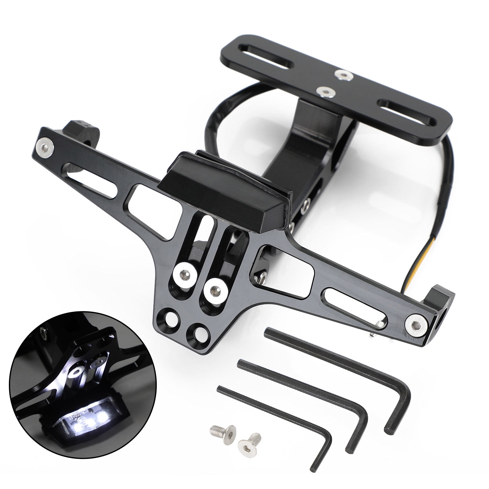 License Plate Holder Bracket Fender Eliminator For Yamaha BWS R25 R3 MSX Black