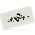thumbnail image 1 of License Plate, Jeep Love Pulse Decorative Front,Personalized Stainless Steel License Plate Cover For Men Women,12.2" X 6.2", 1 of 7