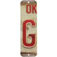 thumbnail image 1 of License Plate Letter G Metal Sign Home Decoration Wall Decor, 1 of 1