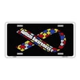 thumbnail image 1 of License Plate, Metal Vanity Tag Cover, Autism Awareness Ribbon, 12" x 6", 1 of 3