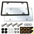 thumbnail image 1 of License Plate Protector -Black Aluminum License Plate Frame and Flat License Plate Cover, Protects Front and Rear License Plate with Screw Caps, 1 of 7