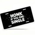thumbnail image 1 of License Plate, Single Honk Sign Decorative Front,Personalized Stainless Steel License Plate Cover For Men Women,12.2" X 6.2", 1 of 7