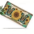 thumbnail image 1 of License Plate, Sunflower themed Mom Design Decorative Front,Personalized Stainless Steel License Plate Cover For Men Women,12.2" X 6.2", 1 of 6