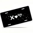 thumbnail image 1 of License Plate, XO Love Symbol Decorative Front,Personalized Stainless Steel License Plate Cover For Men Women,12.2" X 6.2", 1 of 7