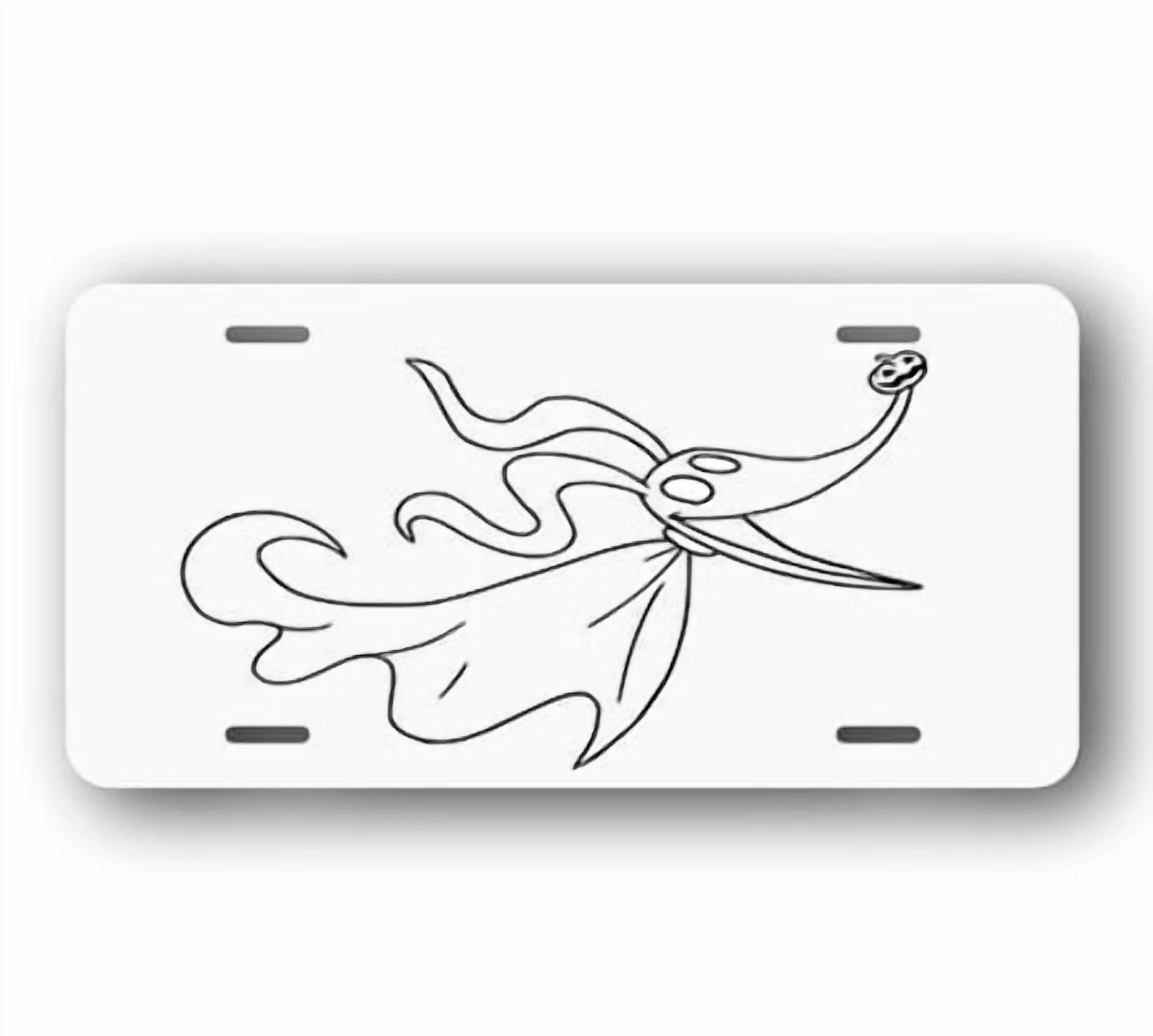 Zero Nbc License Plate Zero Ghost Dog Jack Skellington Standard Size Plastic NBC ...