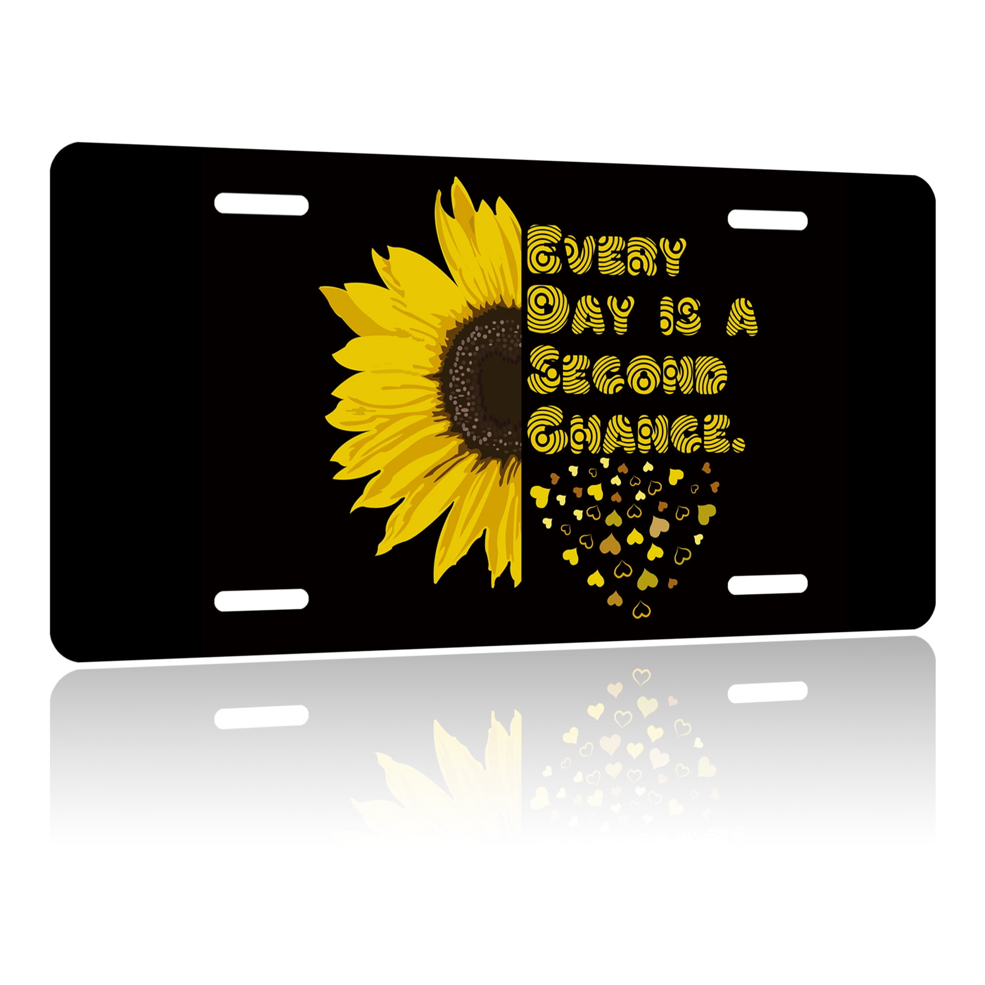 License Plates Yellow Sunflower Decorative License Plates Cover