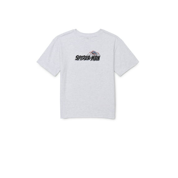 Spider-Man Boys Backwall Graphic Print Tee with Short Sleeves, Sizes 4-18
