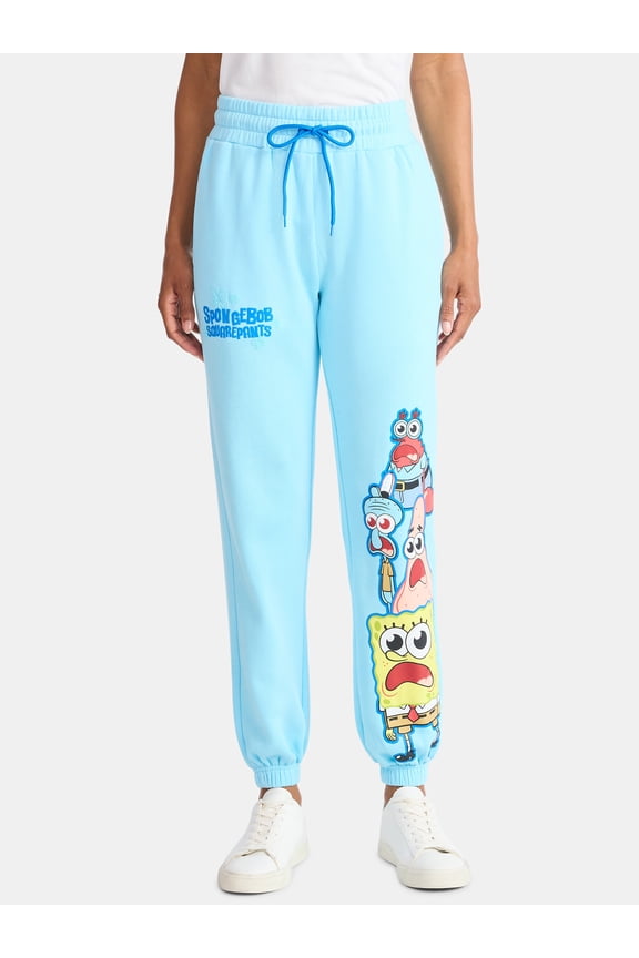 Women's Graphic Jogger Pants with Drawstring Waist, Sizes XXS–XXL