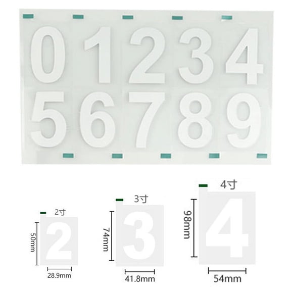 License Sticker Set 3-Pack Nanofilm Reflective Invisible Digital Number Plate
