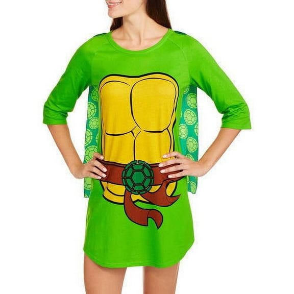 License Tmnt Caped Dorm Sleepshirt, Size Large 11/13