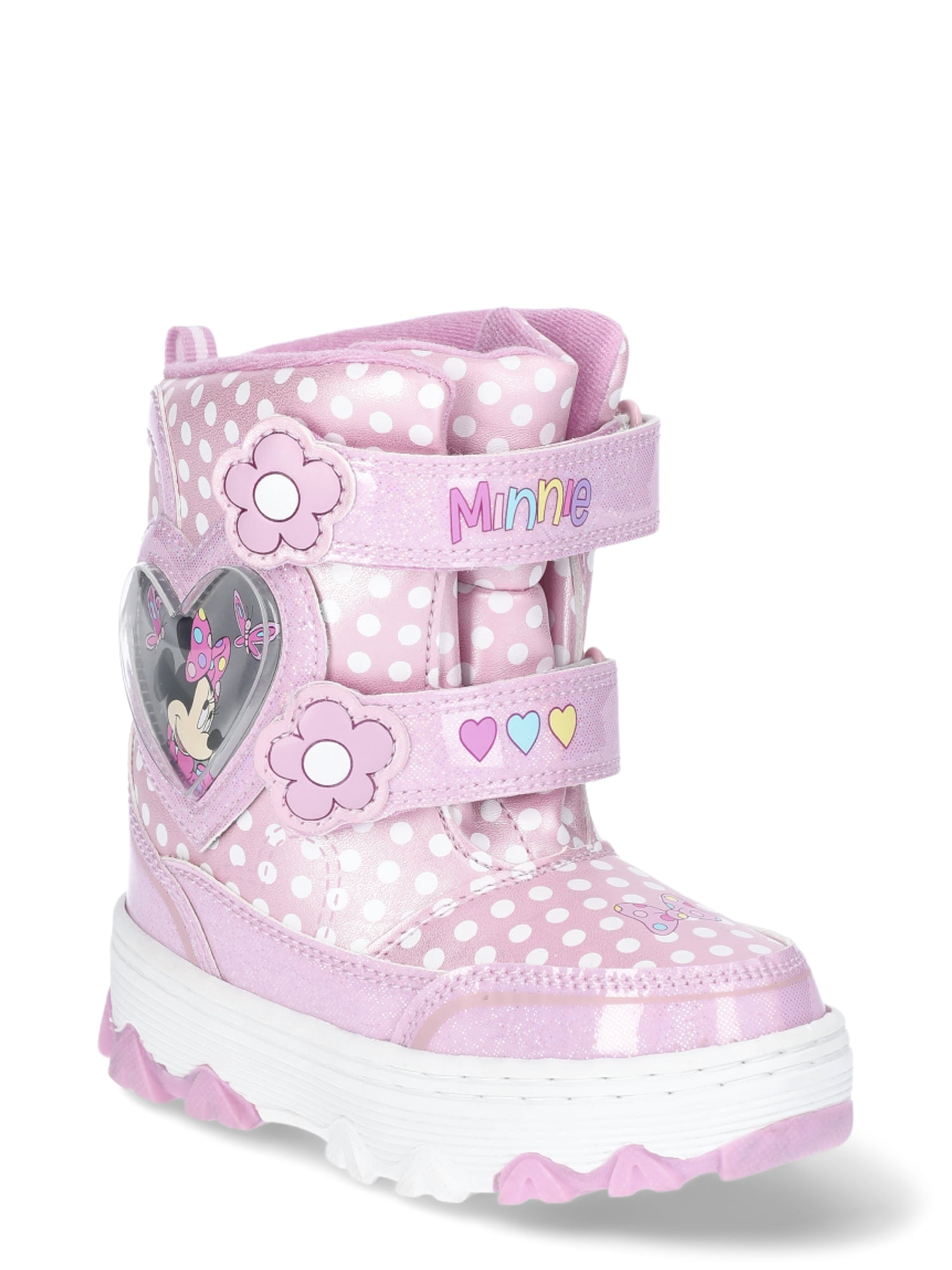 Disney Toddler Girls Minnie Mouse Snow Boots, Sizes 7-12